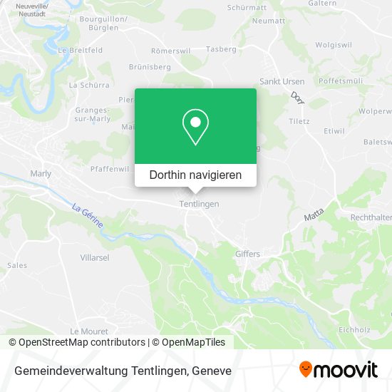 Gemeindeverwaltung Tentlingen Karte