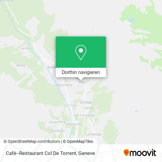 Café--Restaurant Col De Torrent Karte