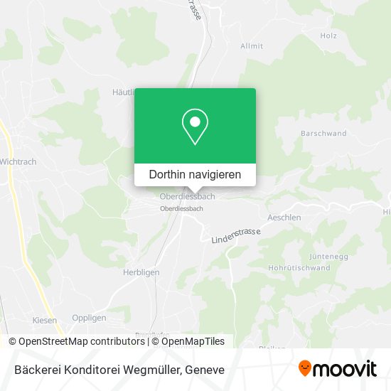 Bäckerei Konditorei Wegmüller Karte