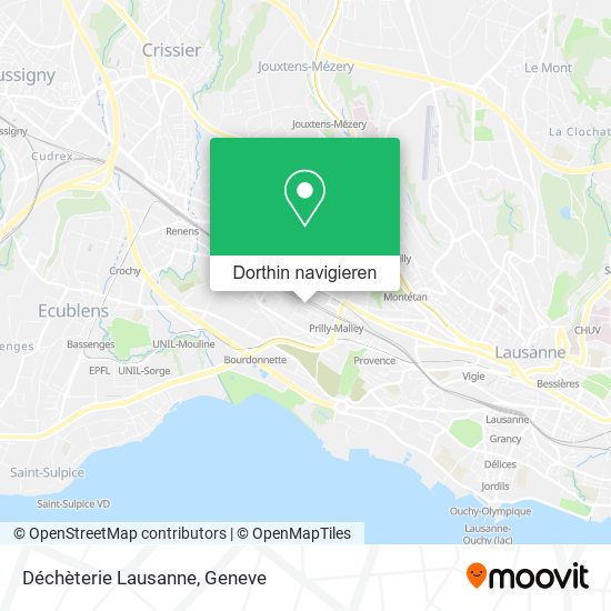 Déchèterie Lausanne Karte