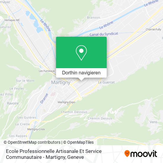 Ecole Professionnelle Artisanale Et Service Communautaire - Martigny Karte