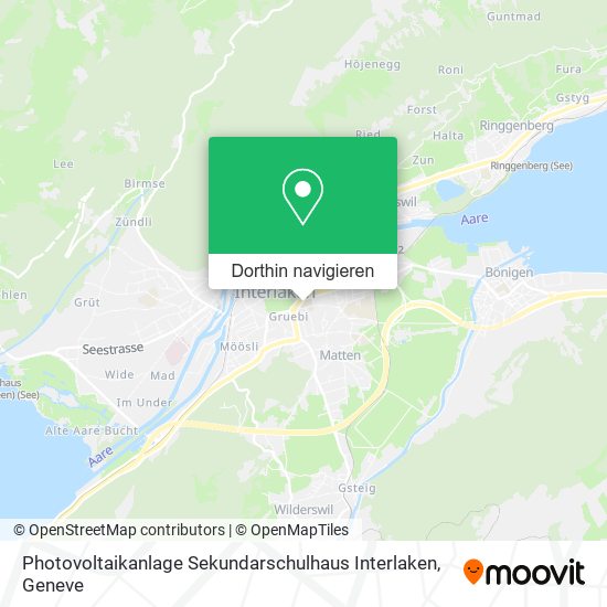 Photovoltaikanlage Sekundarschulhaus Interlaken Karte