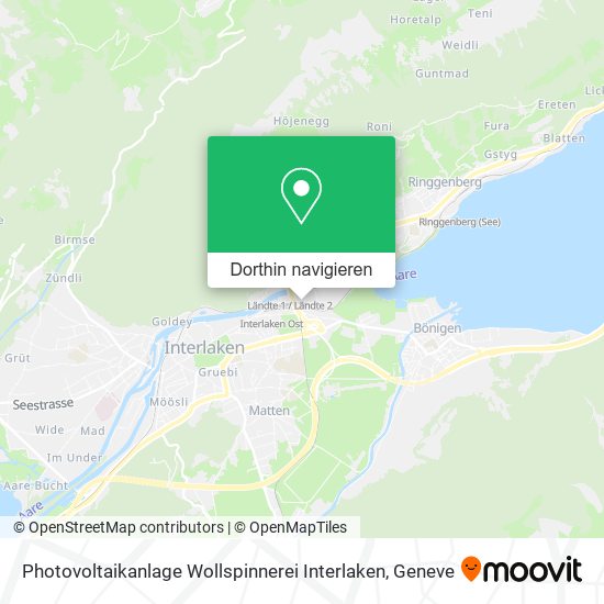 Photovoltaikanlage Wollspinnerei Interlaken Karte