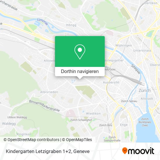 Kindergarten Letzigraben 1+2 Karte