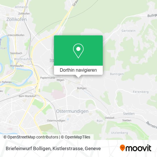 Briefeinwurf Bolligen, Kistlerstrasse Karte