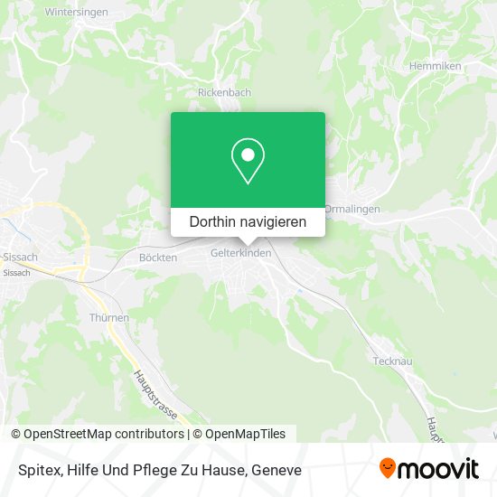 Spitex, Hilfe Und Pflege Zu Hause Karte