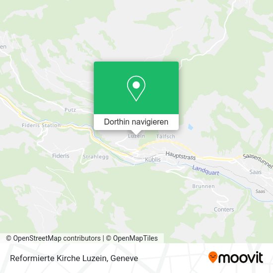 Reformierte Kirche Luzein Karte