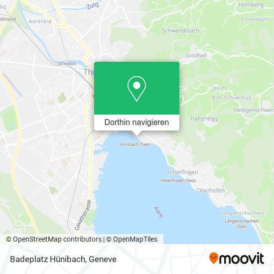 Badeplatz Hünibach Karte