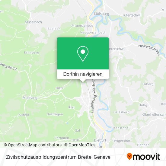 Zivilschutzausbildungszentrum Breite Karte