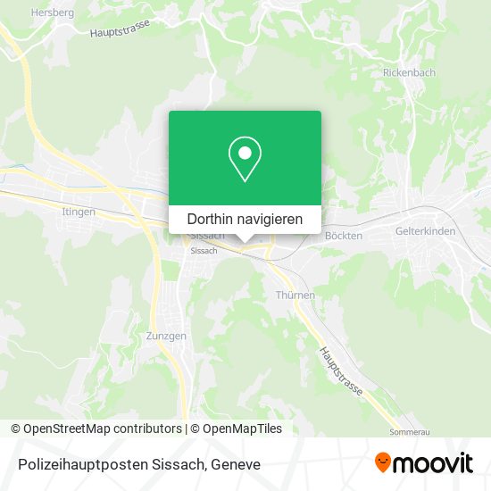 Polizeihauptposten Sissach Karte