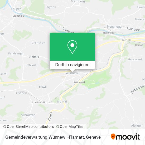 Gemeindeverwaltung Wünnewil-Flamatt Karte