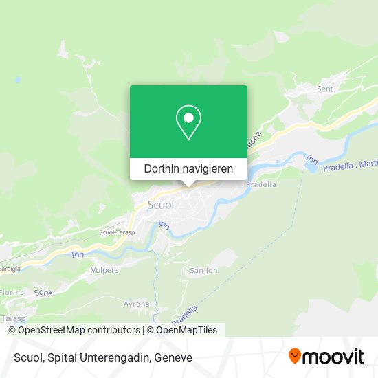 Scuol, Spital Unterengadin Karte