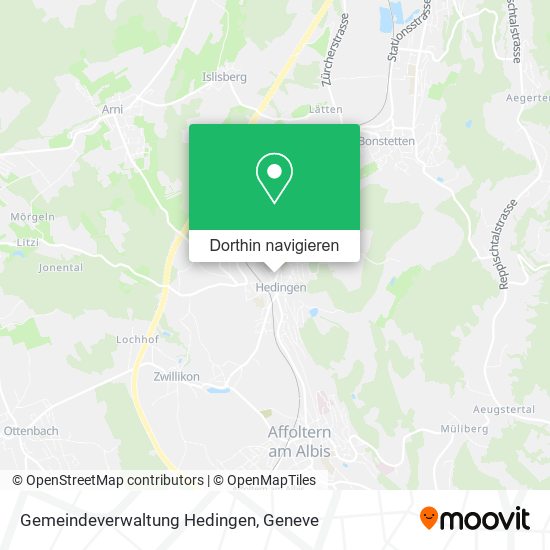 Gemeindeverwaltung Hedingen Karte