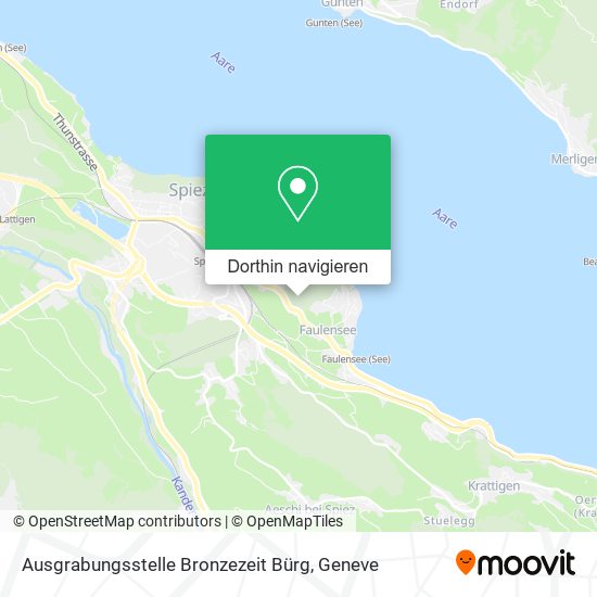 Ausgrabungsstelle Bronzezeit Bürg Karte
