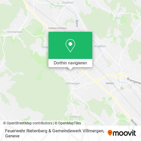Feuerwehr Rietenberg & Gemeindewerk Villmergen Karte
