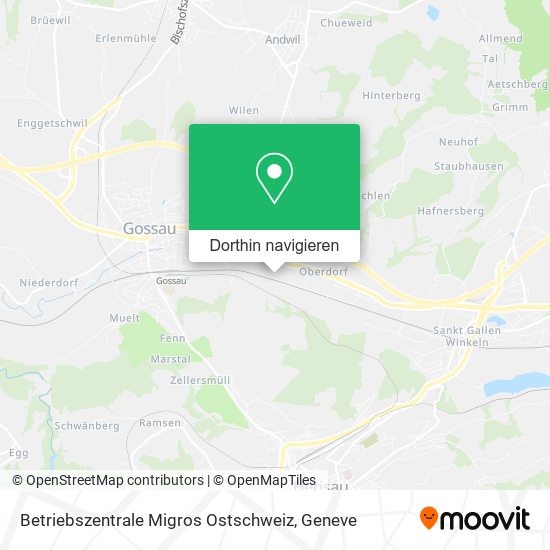Betriebszentrale Migros Ostschweiz Karte