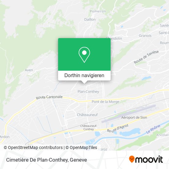 Cimetière De Plan-Conthey Karte