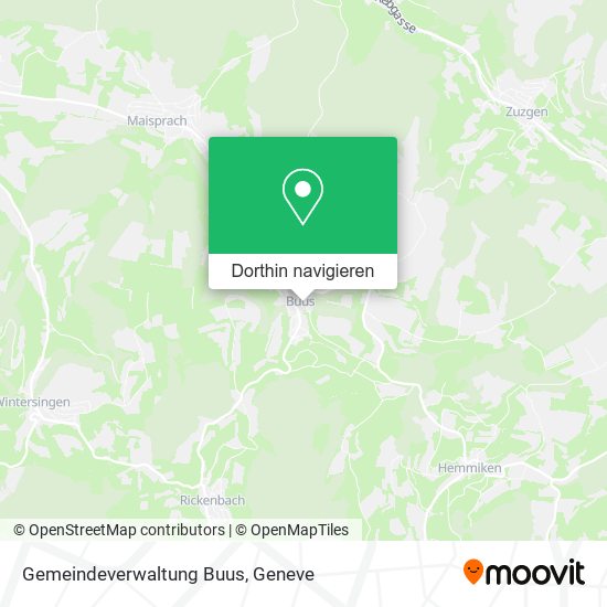 Gemeindeverwaltung Buus Karte
