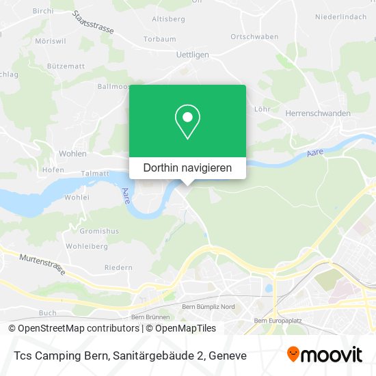 Tcs Camping Bern, Sanitärgebäude 2 Karte