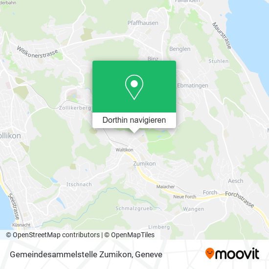 Gemeindesammelstelle Zumikon Karte