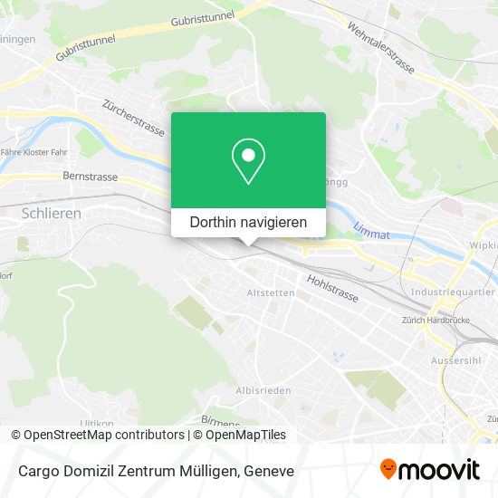Cargo Domizil Zentrum Mülligen Karte