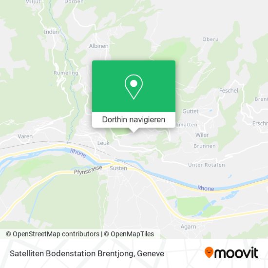 Satelliten Bodenstation Brentjong Karte