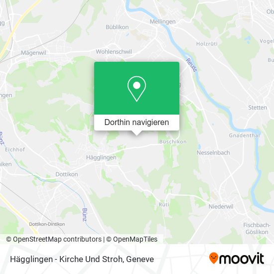 Hägglingen - Kirche Und Stroh Karte