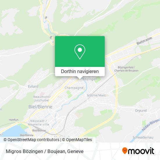 Migros Bözingen / Boujean Karte