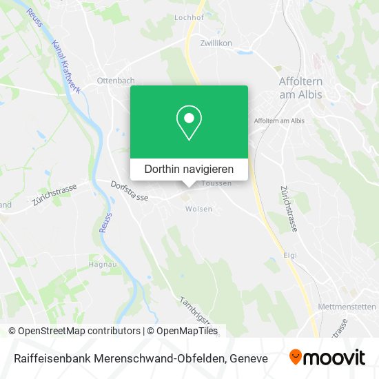 Raiffeisenbank Merenschwand-Obfelden Karte