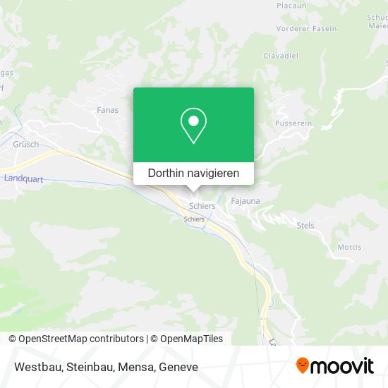 Westbau, Steinbau, Mensa Karte