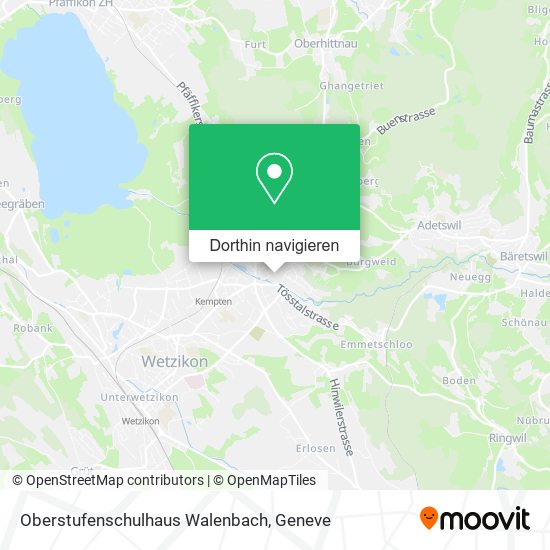 Oberstufenschulhaus Walenbach Karte