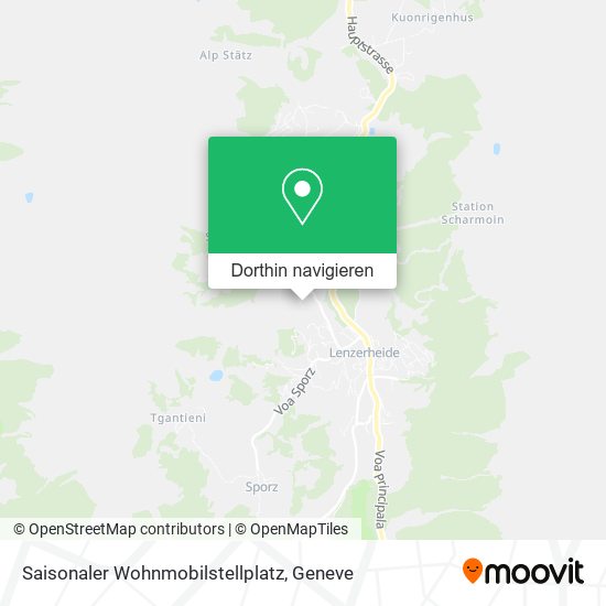 Saisonaler Wohnmobilstellplatz Karte