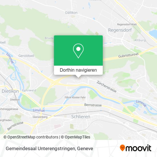 Gemeindesaal Unterengstringen Karte