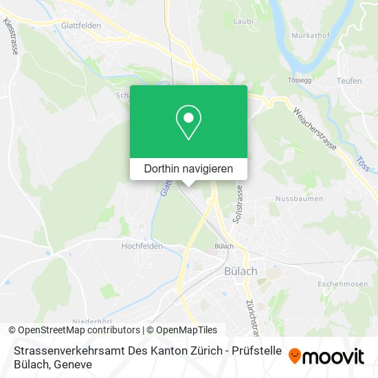 Strassenverkehrsamt Des Kanton Zürich - Prüfstelle Bülach Karte