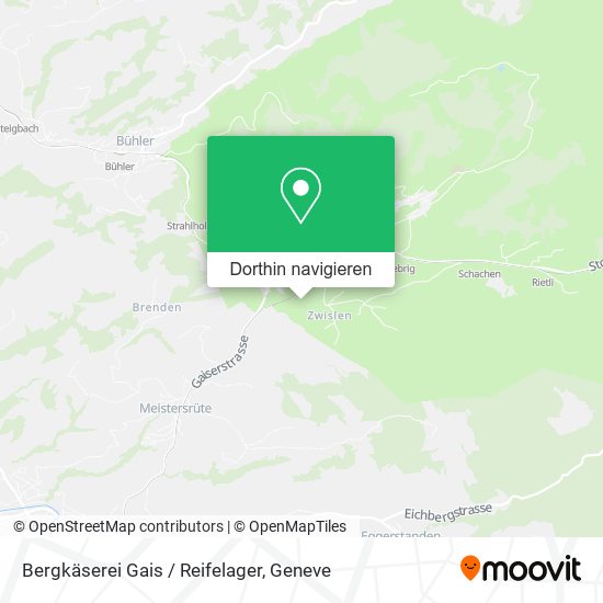 Bergkäserei Gais / Reifelager Karte