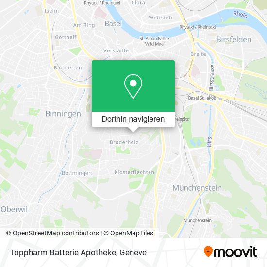 Toppharm Batterie Apotheke Karte
