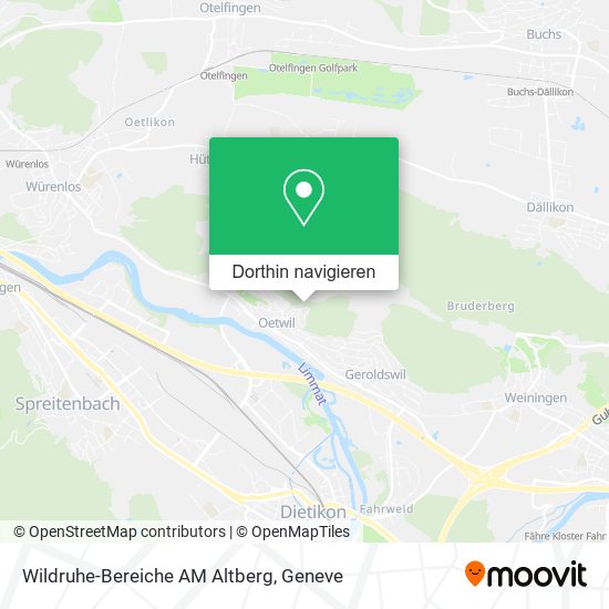 Wildruhe-Bereiche AM Altberg Karte