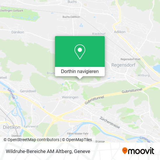 Wildruhe-Bereiche AM Altberg Karte