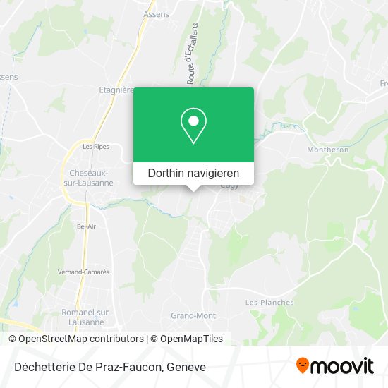 Déchetterie De Praz-Faucon Karte