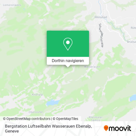 Bergstation Luftseilbahn Wasserauen Ebenalp Karte