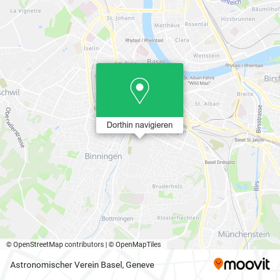 Astronomischer Verein Basel Karte