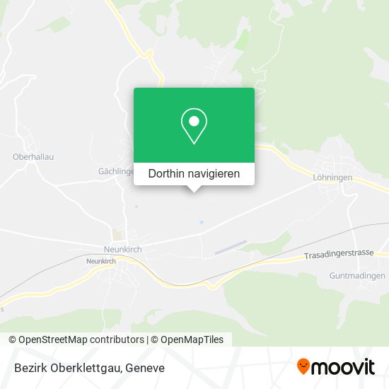 Bezirk Oberklettgau Karte