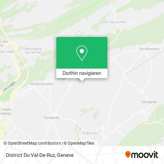 District Du Val-De-Ruz Karte