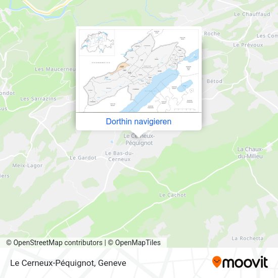 Le Cerneux-Péquignot Karte