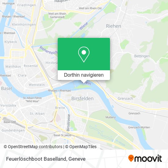 Feuerlöschboot Baselland Karte