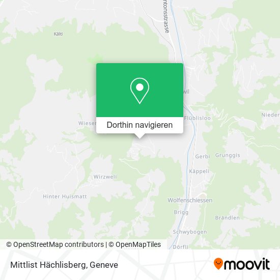 Mittlist Hächlisberg Karte