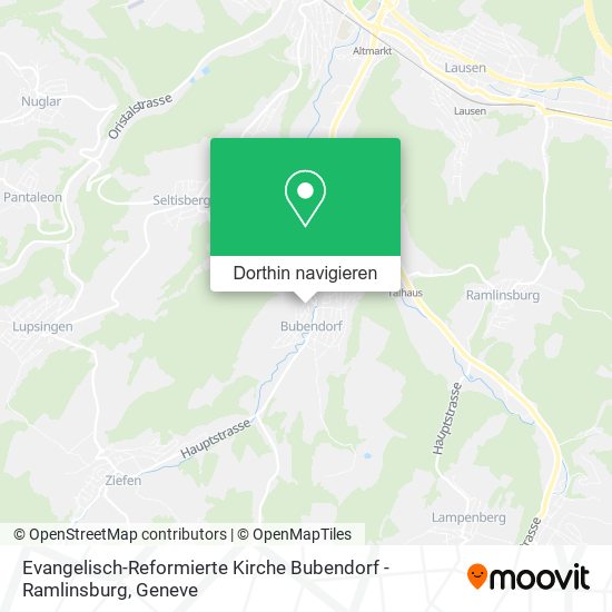 Evangelisch-Reformierte Kirche Bubendorf - Ramlinsburg Karte
