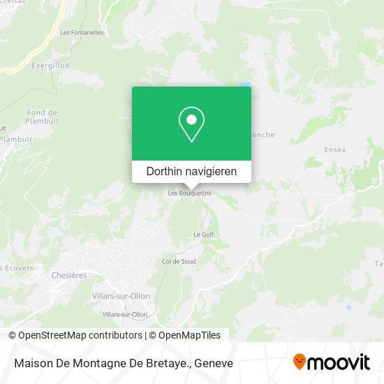 Maison De Montagne De Bretaye. Karte