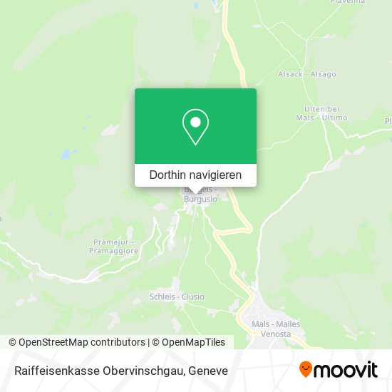 Raiffeisenkasse Obervinschgau Karte