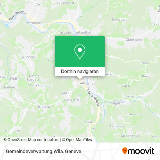 Gemeindeverwaltung Wila Karte